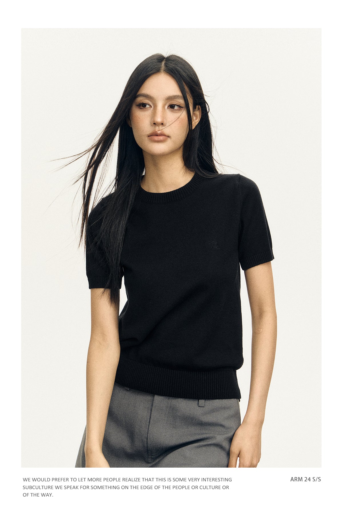 Women’s Retro Knit Crewneck T-Shirt – Solid Color Loose Summer Style